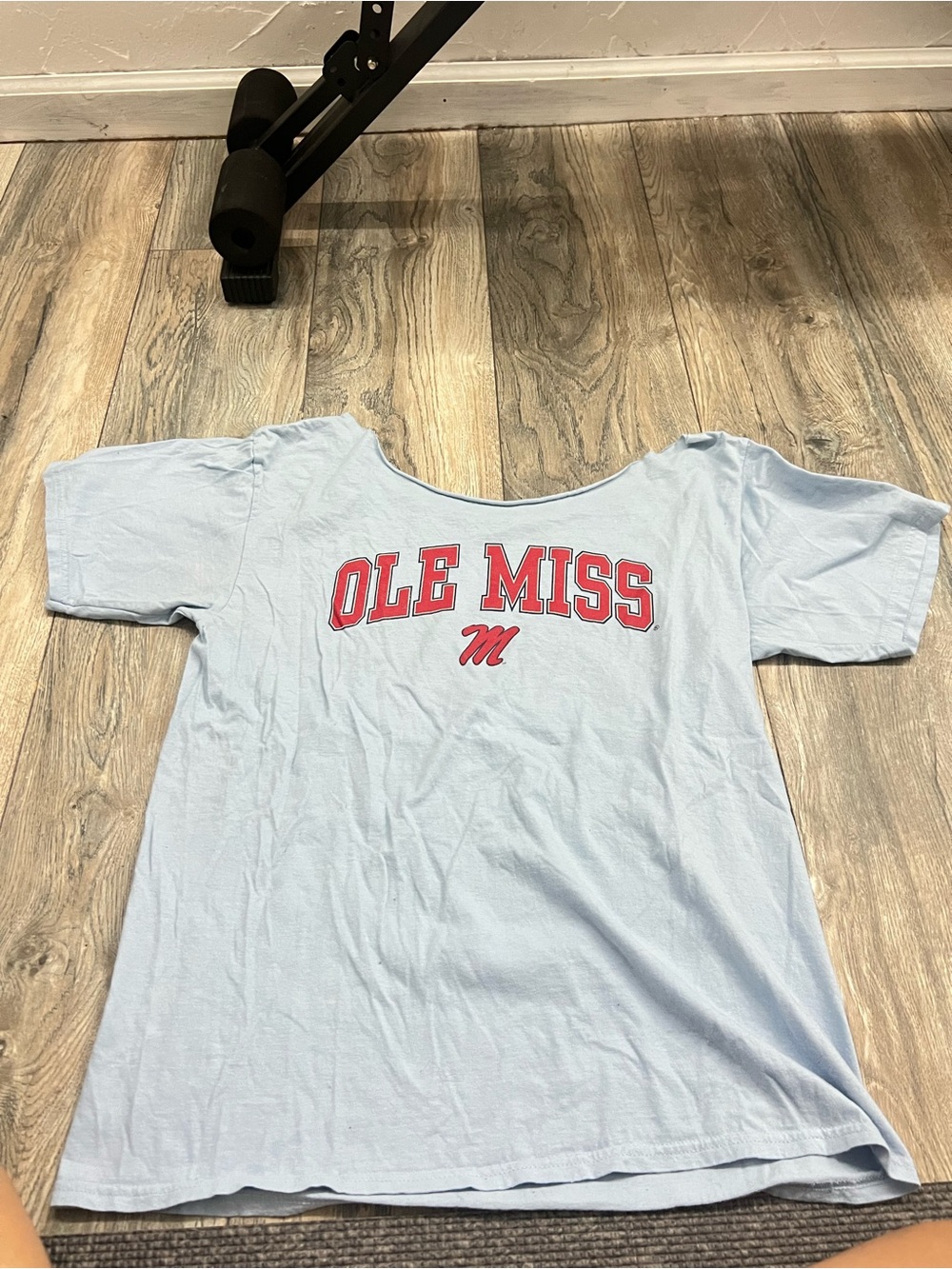 Ole miss Light Blue Scoop Neck Women's Tee
